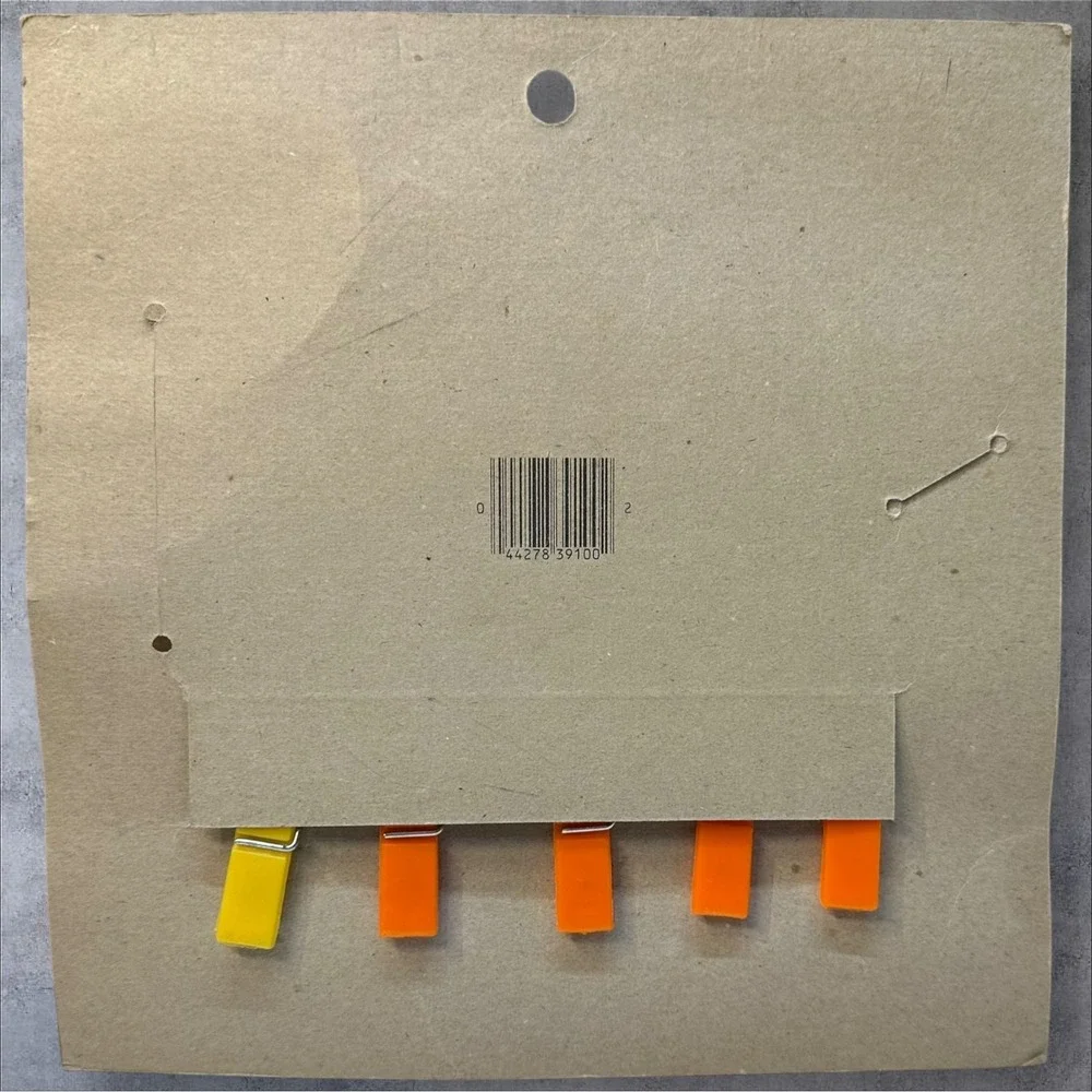 Vintage‎ Drip-Dry Hangers Set of 5 Orange Plastic Clips Kmart Tag Retro 1970s